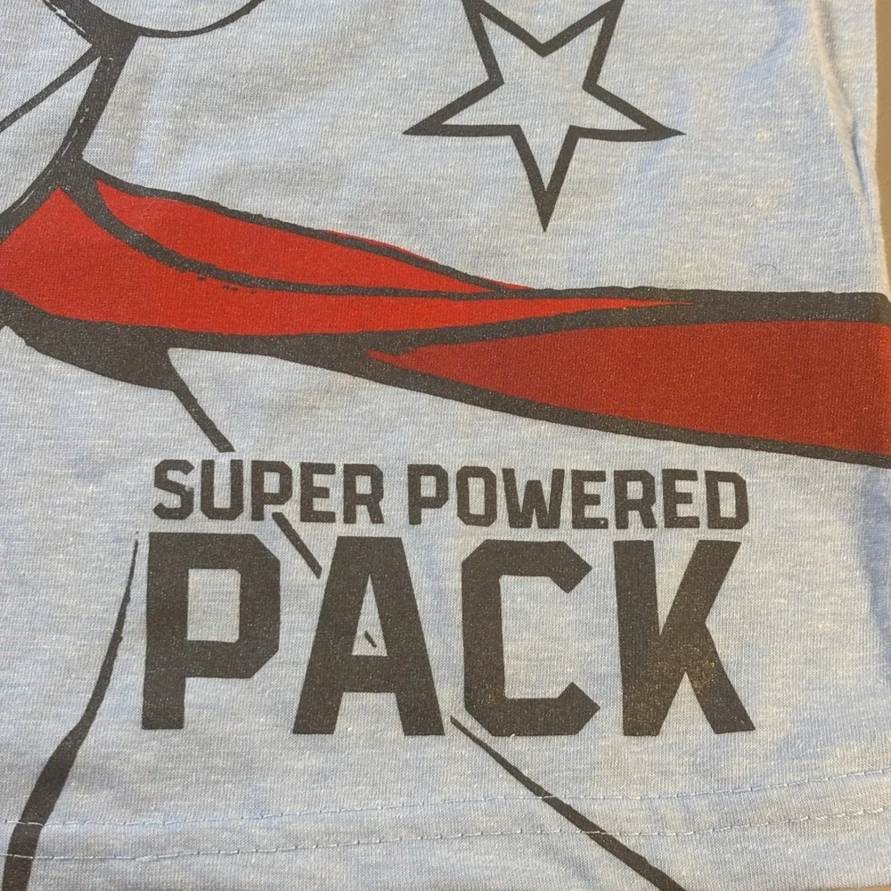 DC League of Super Pets T Shirt Kids Size 4 Light Blue Superman Dog Graphic‎ Tee